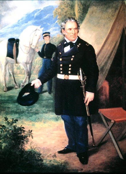Zachary Taylor (lito i färg) av American School