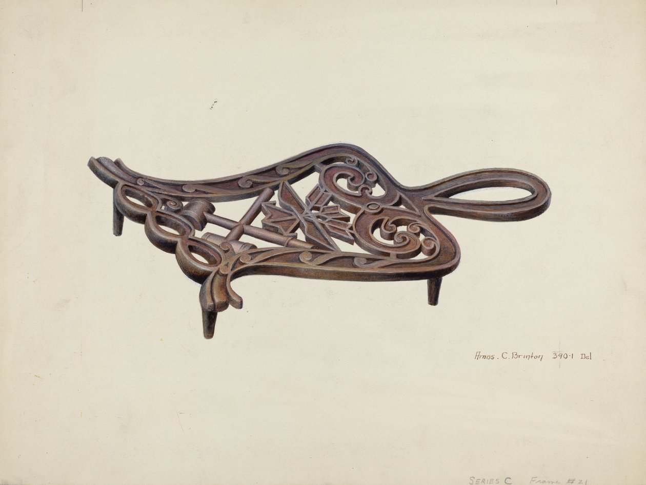 Platt järnstativ av Amos C. Brinton