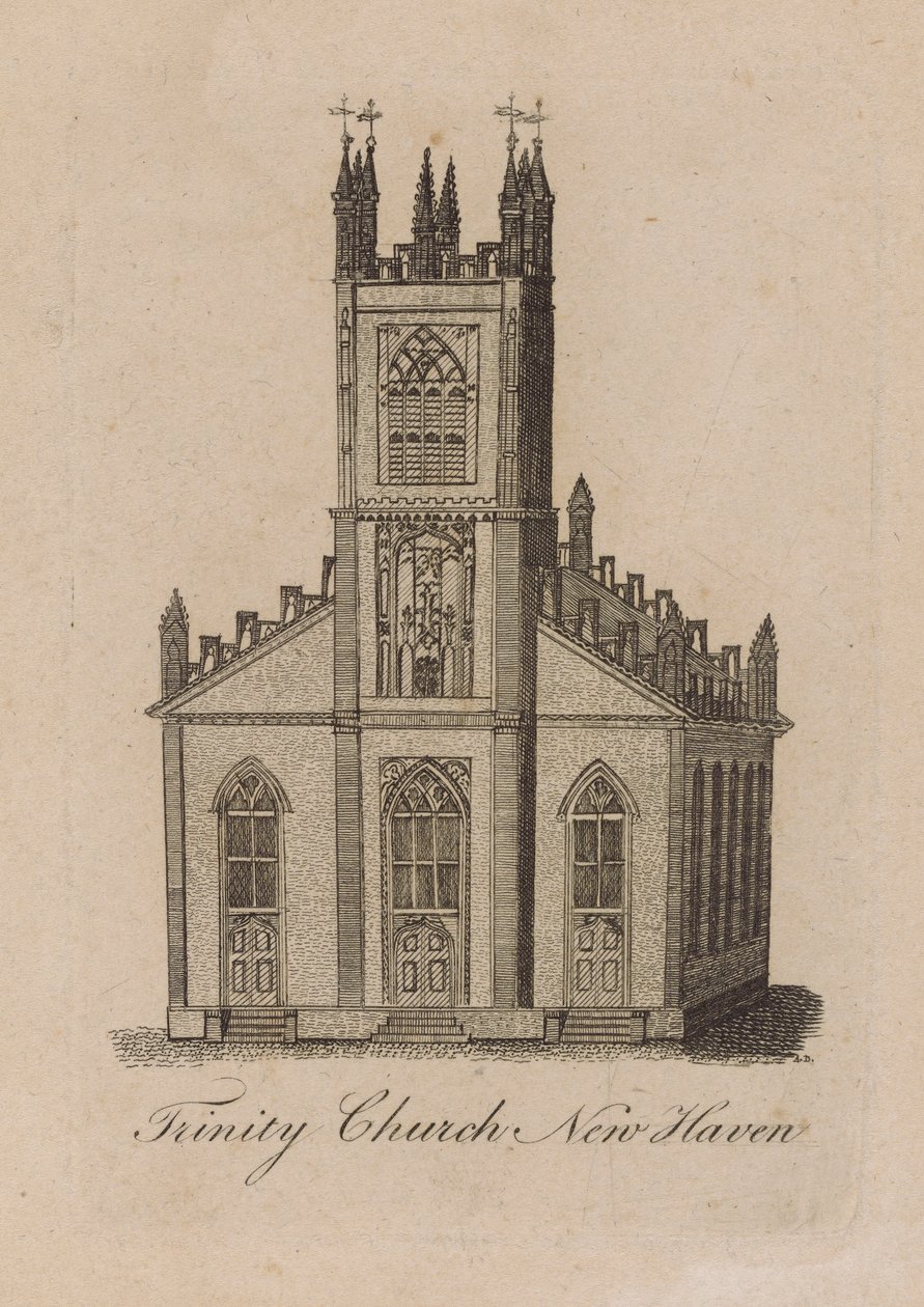 Trinity Church, New Haven av Amos Doolittle