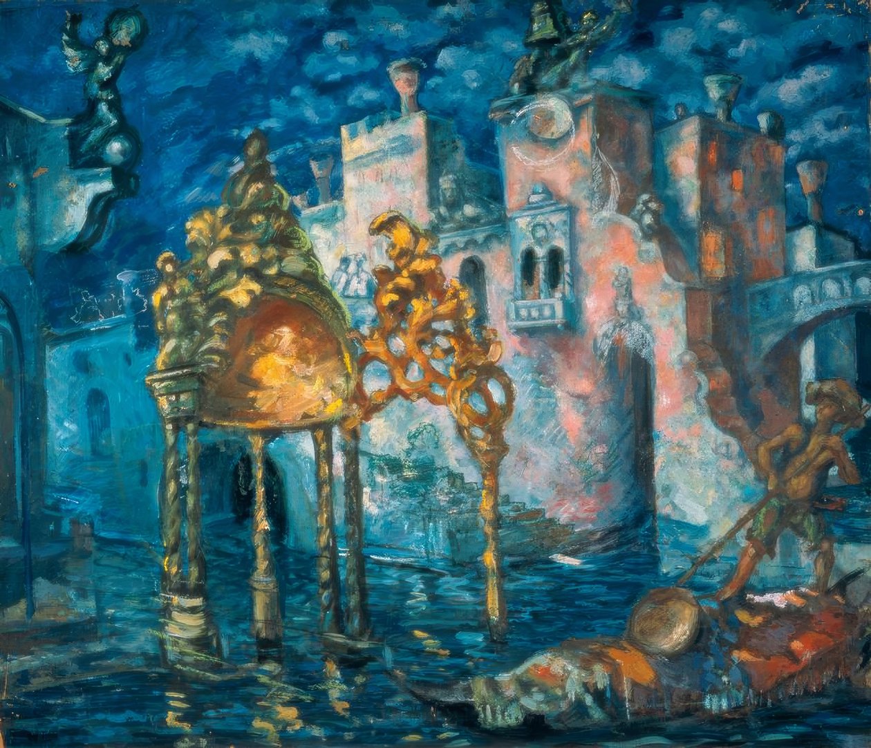 Scenografi: kanal i Venedig av Anatoli Arapow