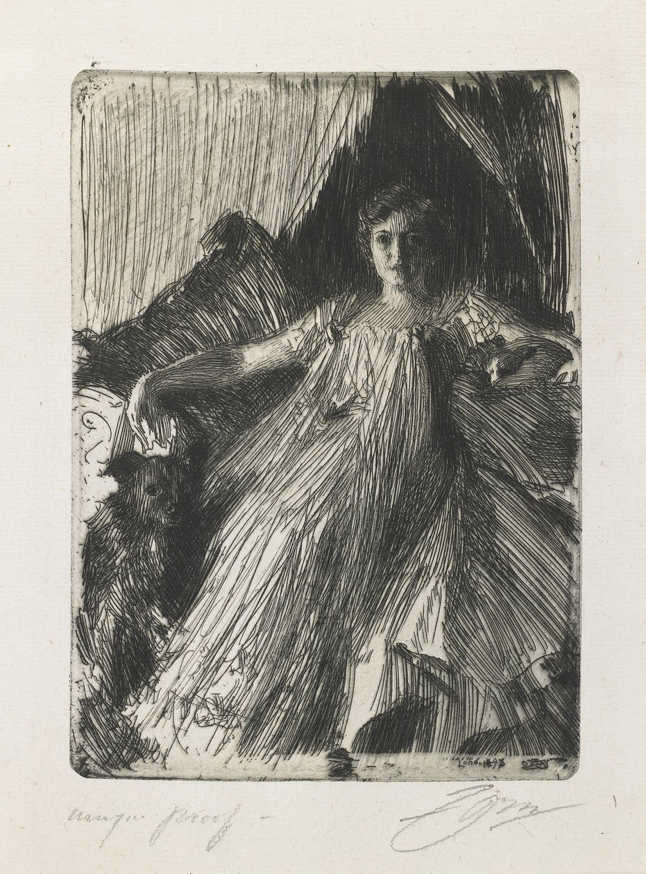Maud Cassel (Mrs Ashley), 1898 av Anders Leonard Zorn