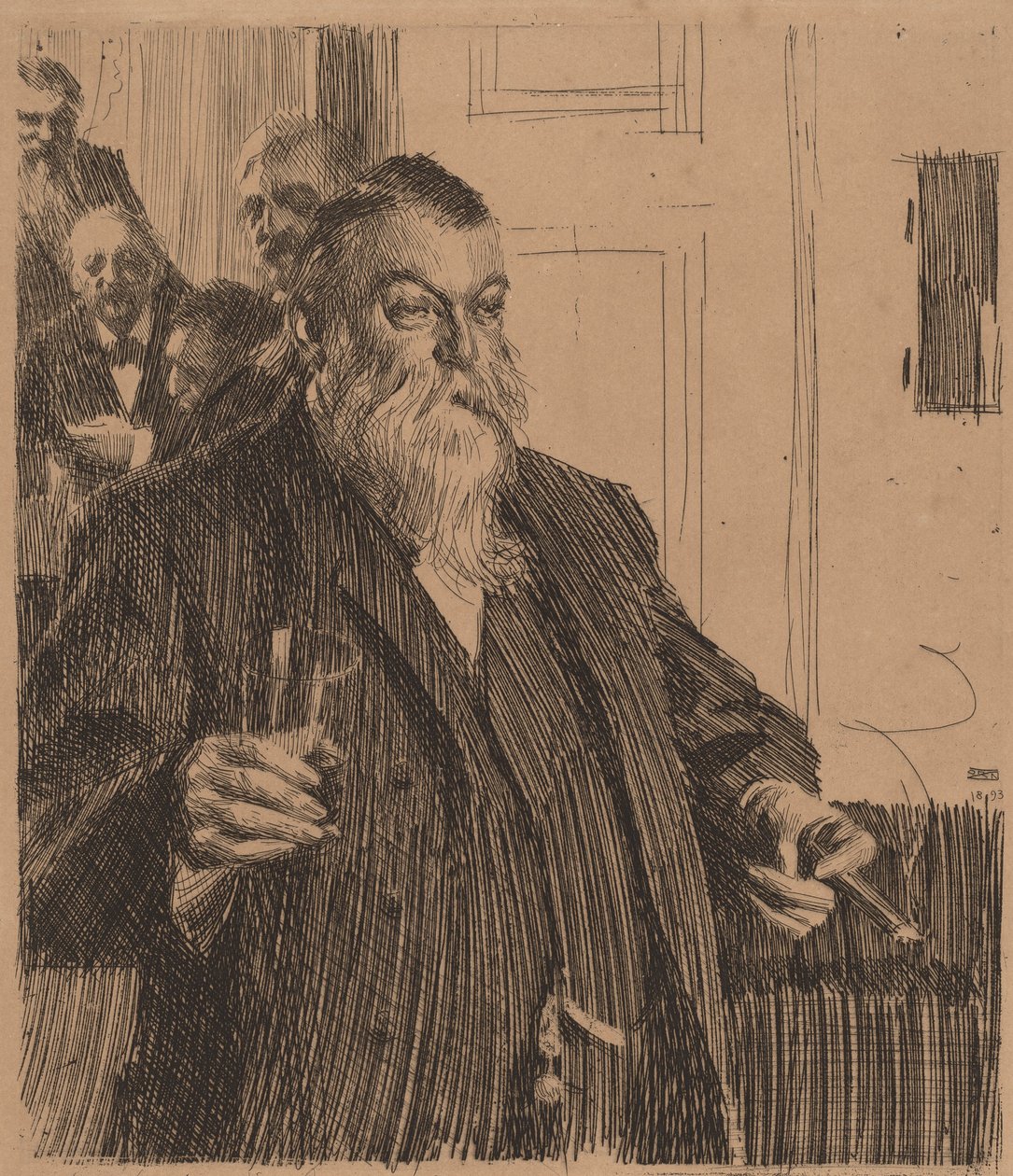 A Toast II, 1893. av Anders Leonard Zorn