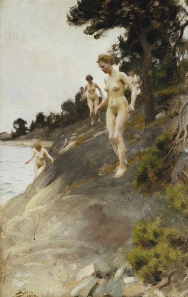 Skrämd; Skramda, 1912 av Anders Leonard Zorn