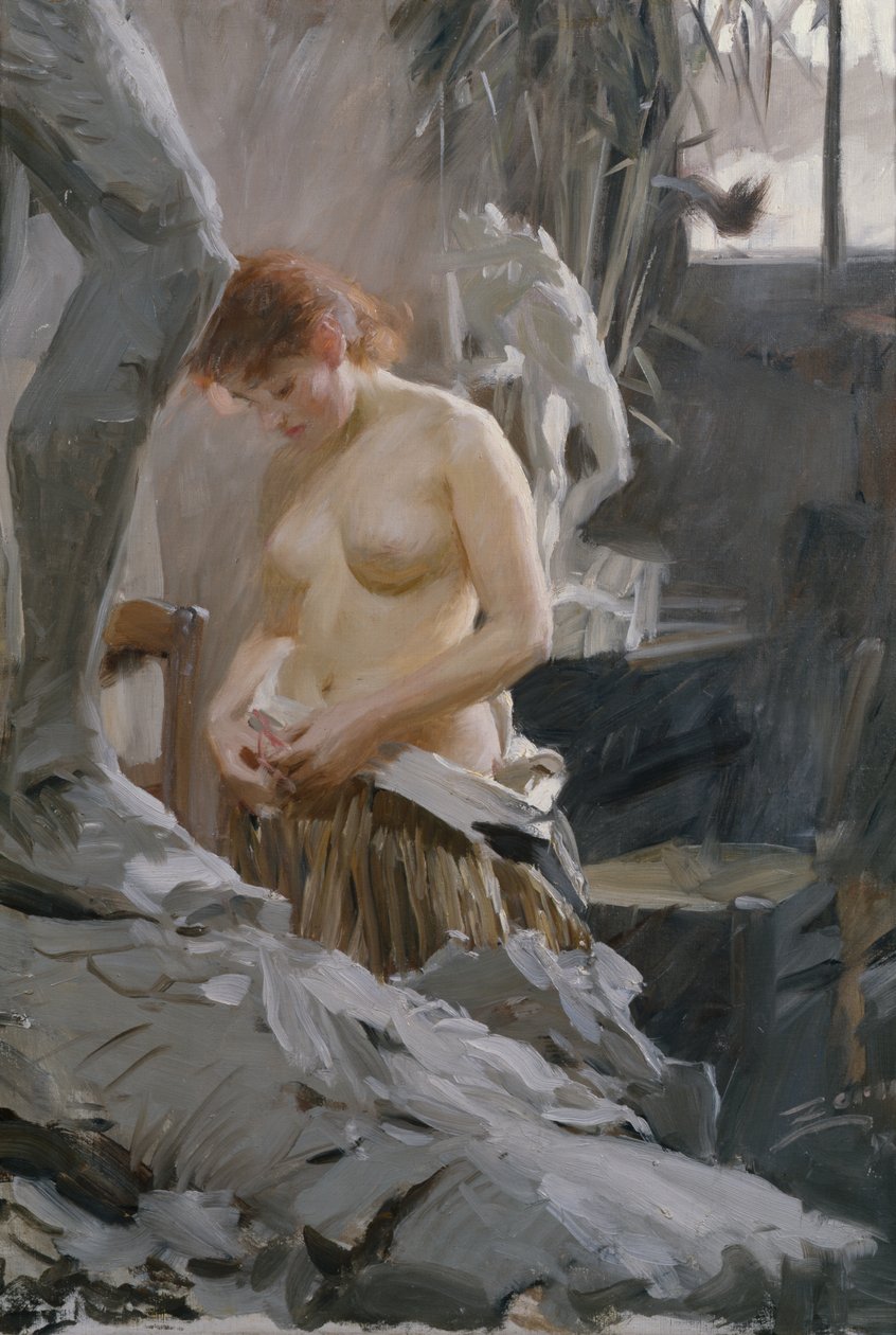 I Wickströms studio av Anders Leonard Zorn