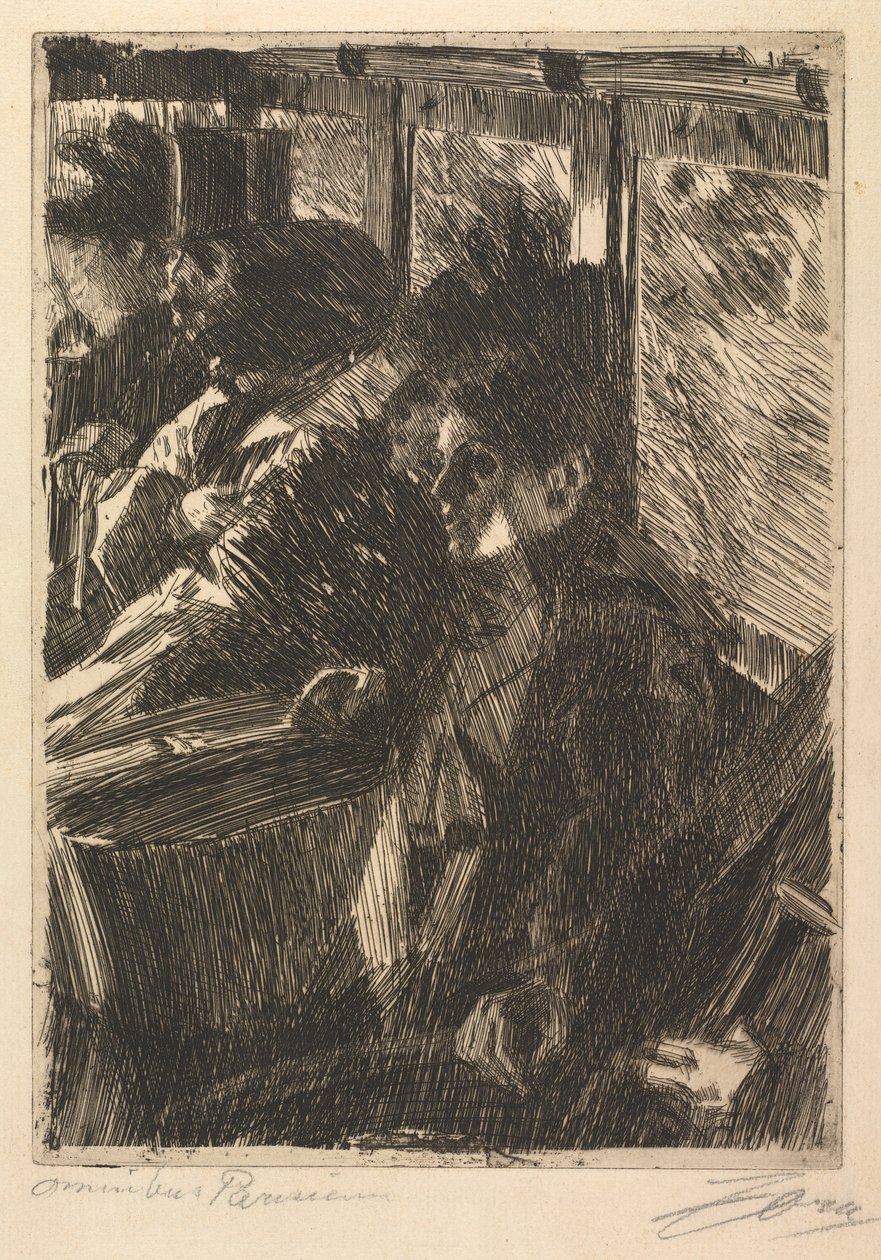 Omnibus, 1892. av Anders Leonard Zorn