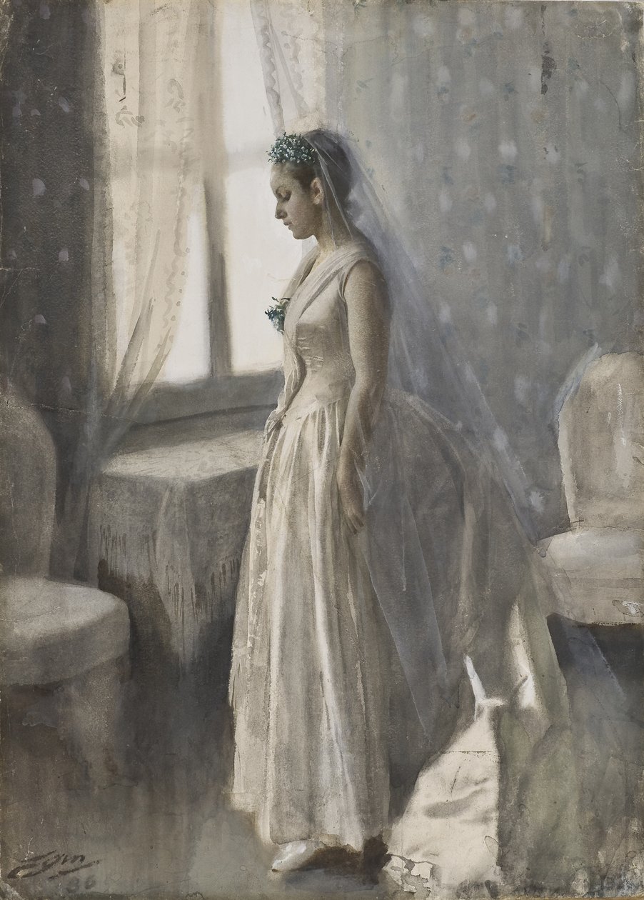 Bruden, 1886 av Anders Leonard Zorn