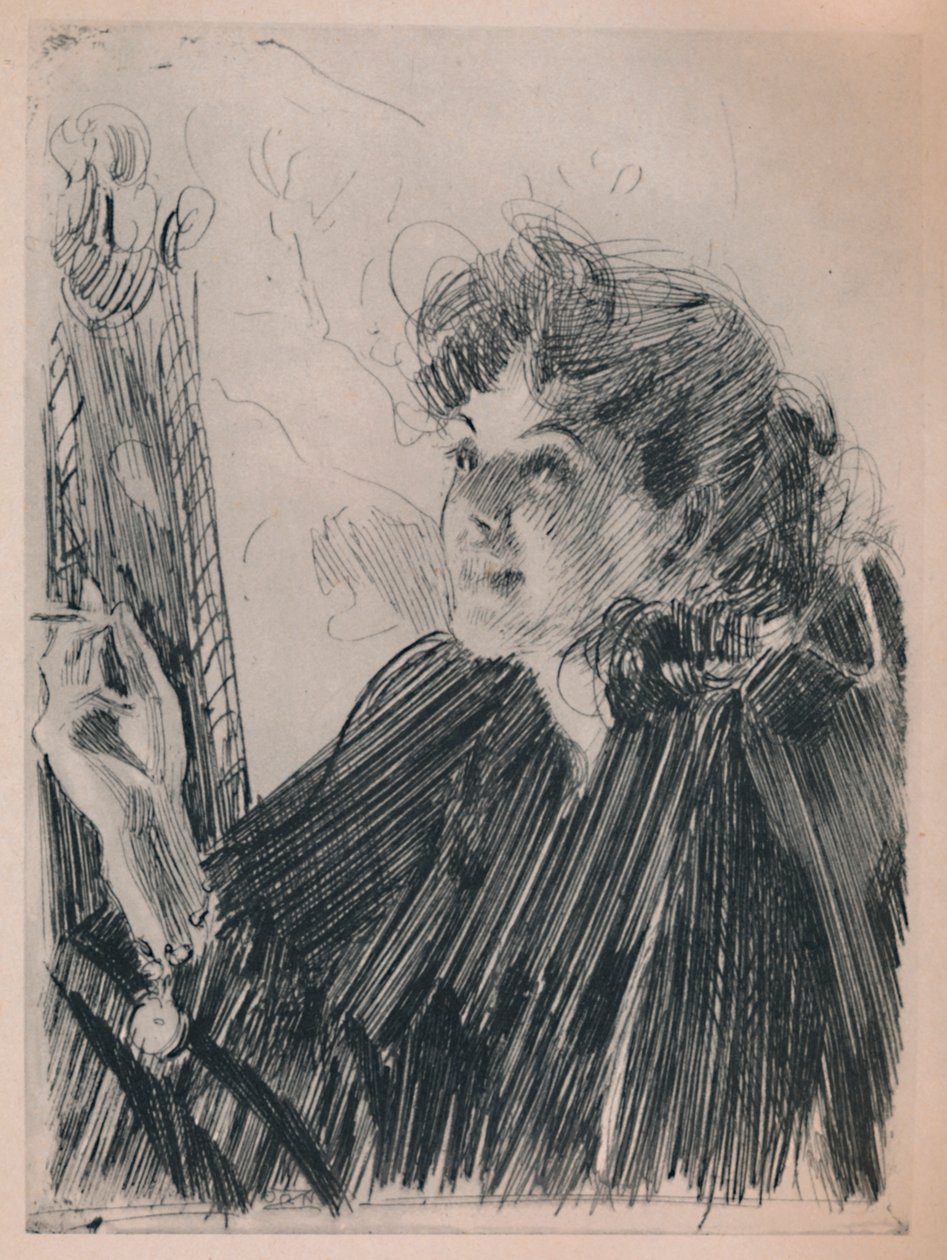 Cigarettdansen, ca 1890-talet, 1946 av Anders Leonard Zorn