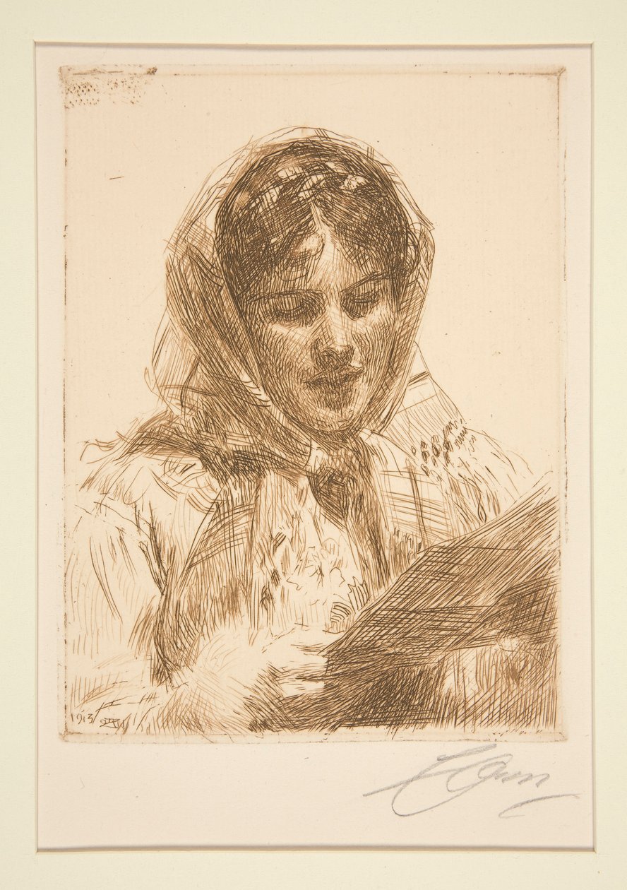 Ett brev, 1913 av Anders Leonard Zorn