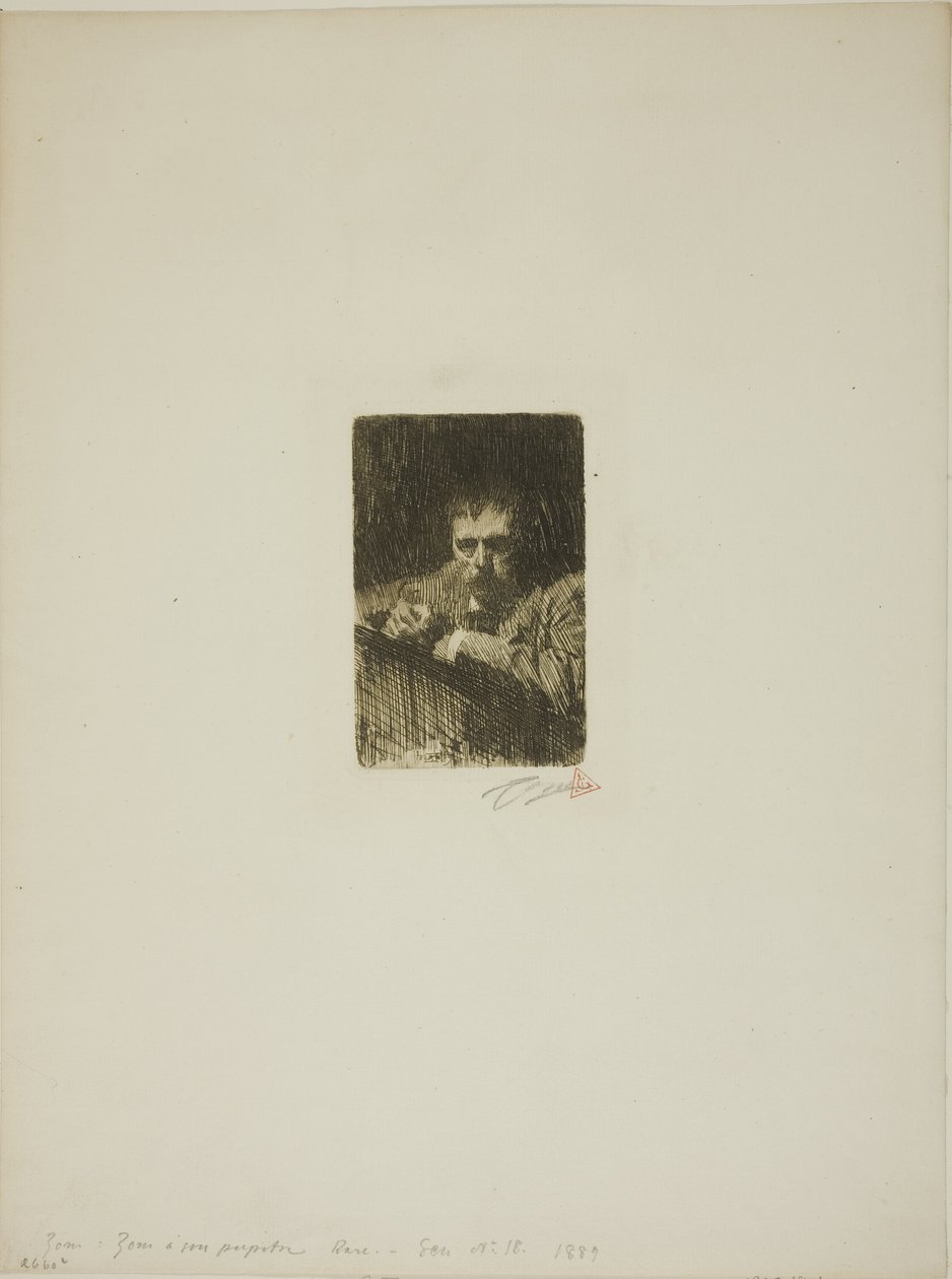 En målare-etsare (självporträtt) av Anders Leonard Zorn