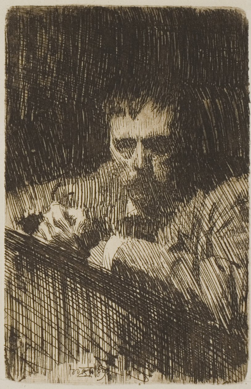 En målare-etsare (självporträtt) av Anders Leonard Zorn