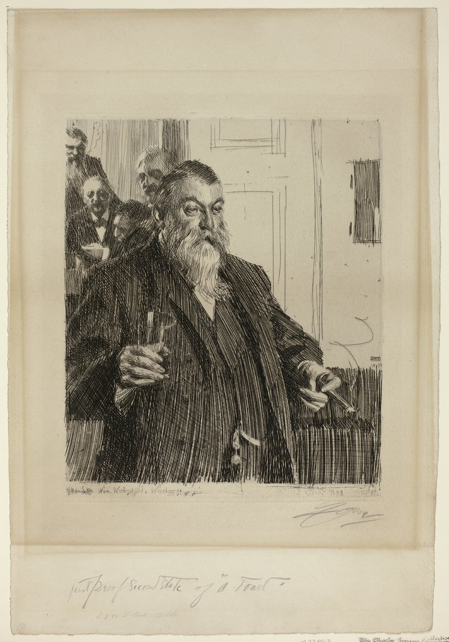 En Toast II av Anders Leonard Zorn
