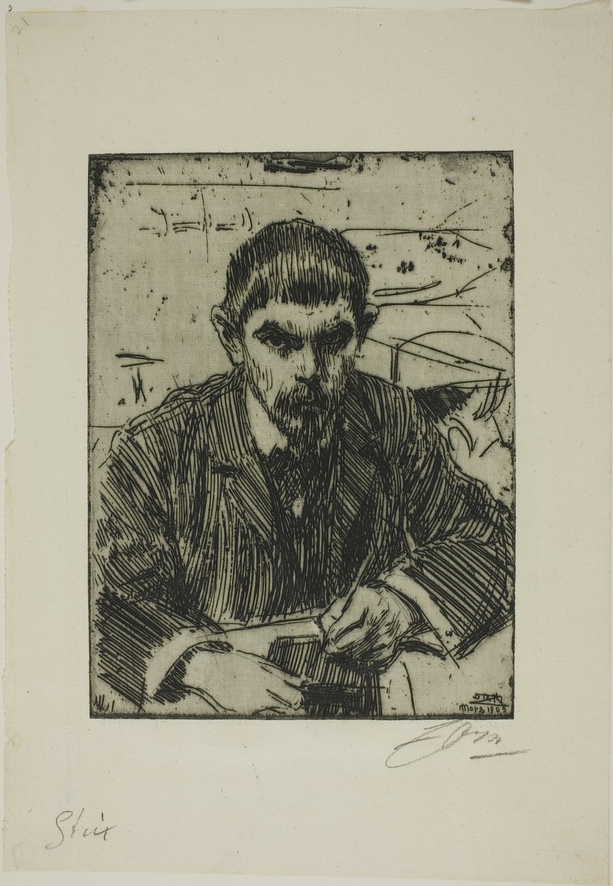 Albert Engström av Anders Leonard Zorn