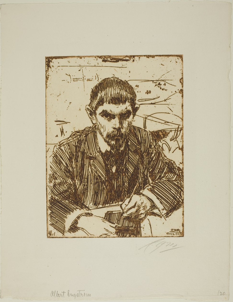 Albert Engström av Anders Leonard Zorn