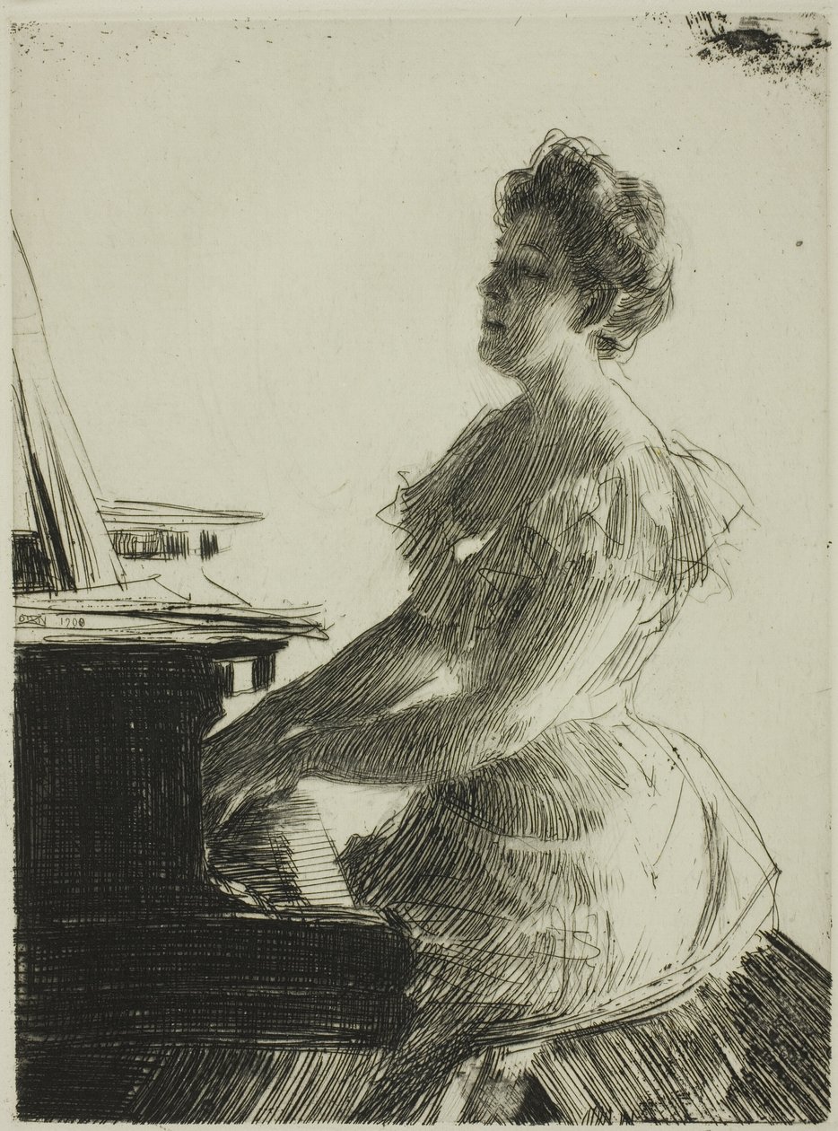 Vid pianot av Anders Leonard Zorn