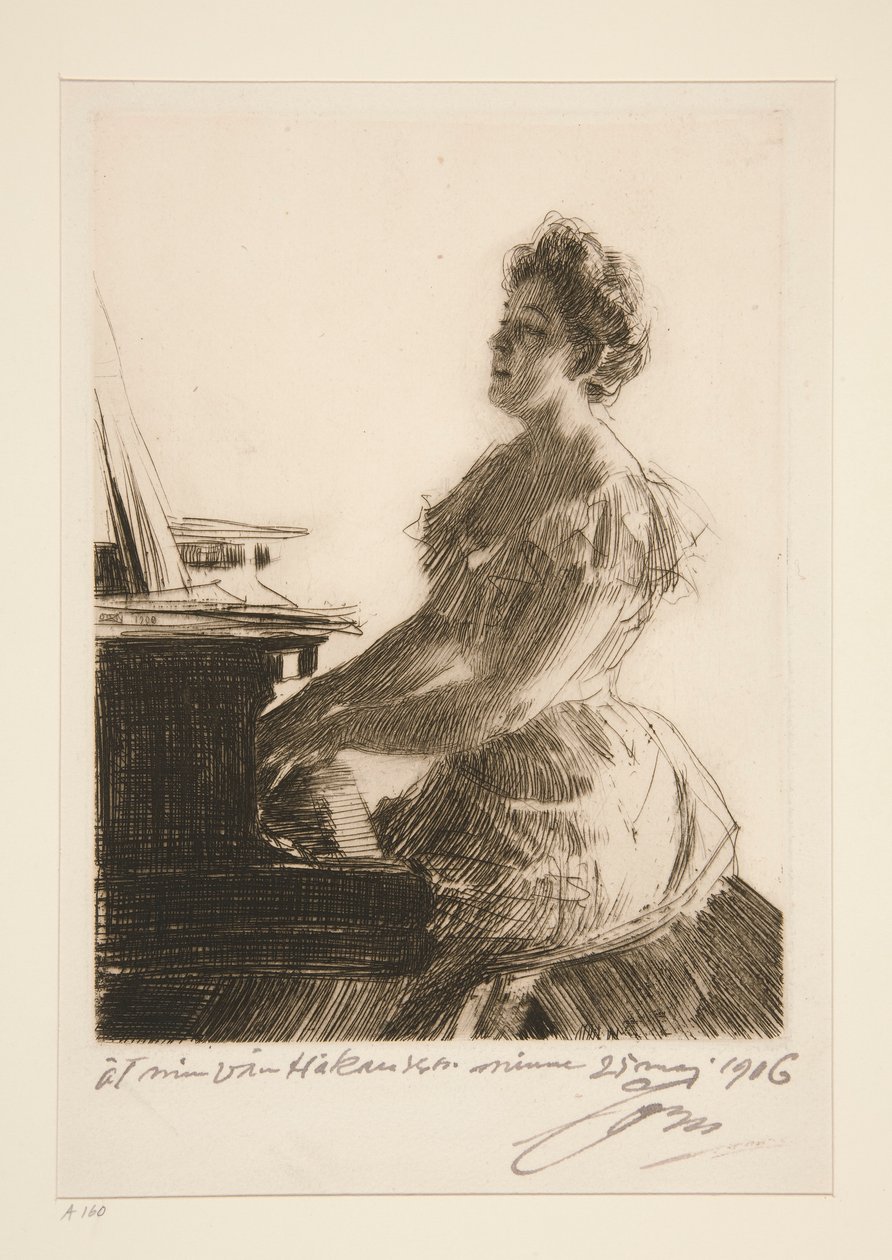 Vid pianot av Anders Leonard Zorn