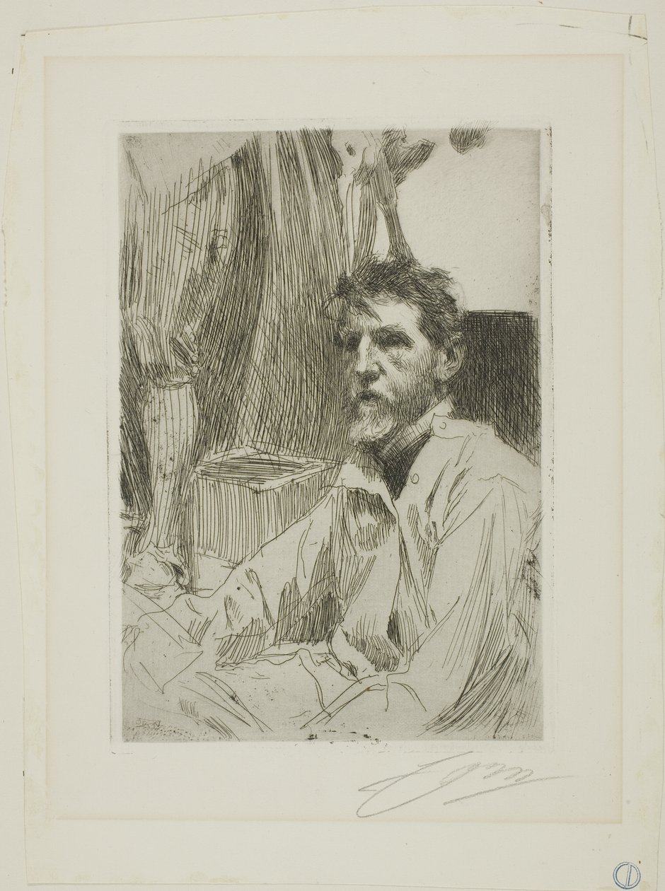 August Saint Gaudens I av Anders Leonard Zorn