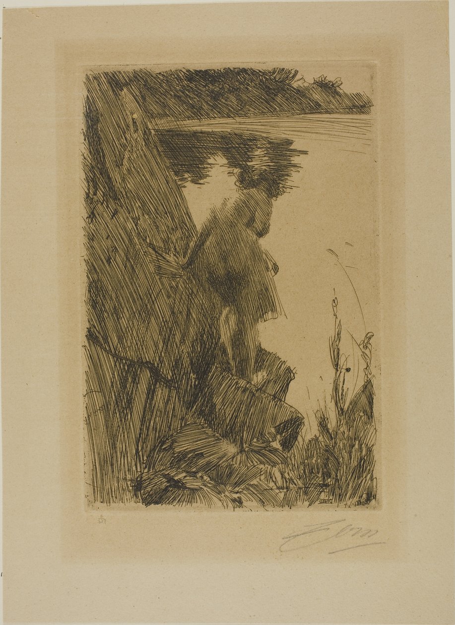 Badande (kväll) III av Anders Leonard Zorn