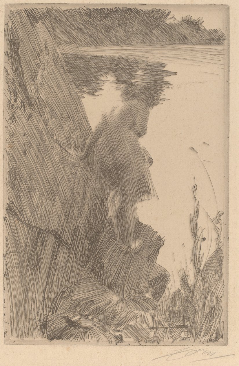 Bather III (Back Bather) av Anders Leonard Zorn