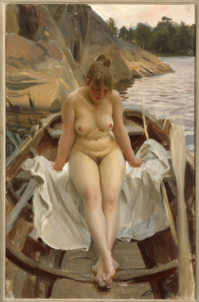 I Werners roddbåt av Anders Leonard Zorn