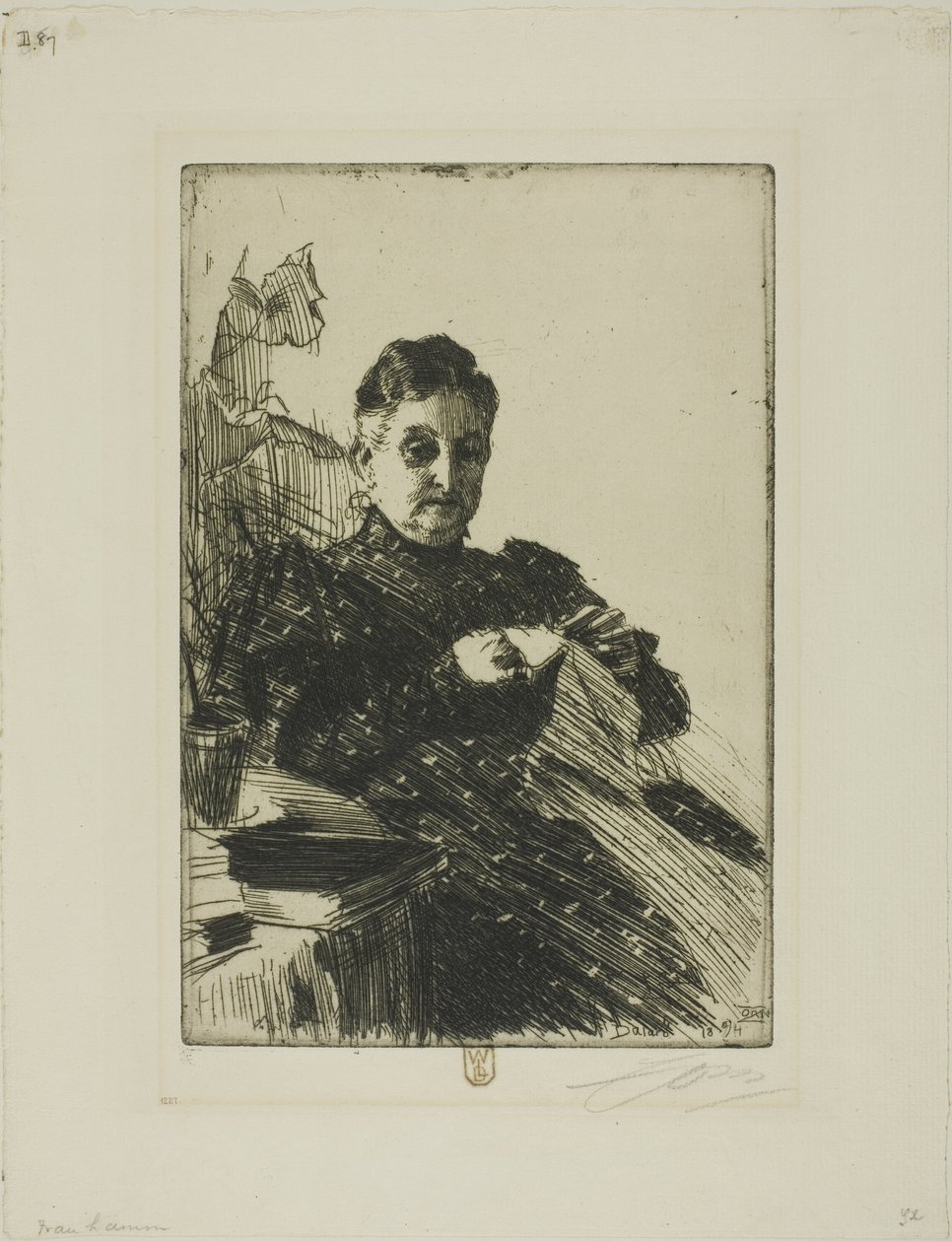 Mme Lamm II av Anders Leonard Zorn