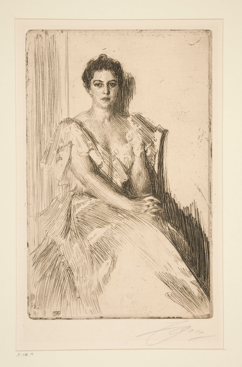 Mrs Grover Cleveland II av Anders Leonard Zorn