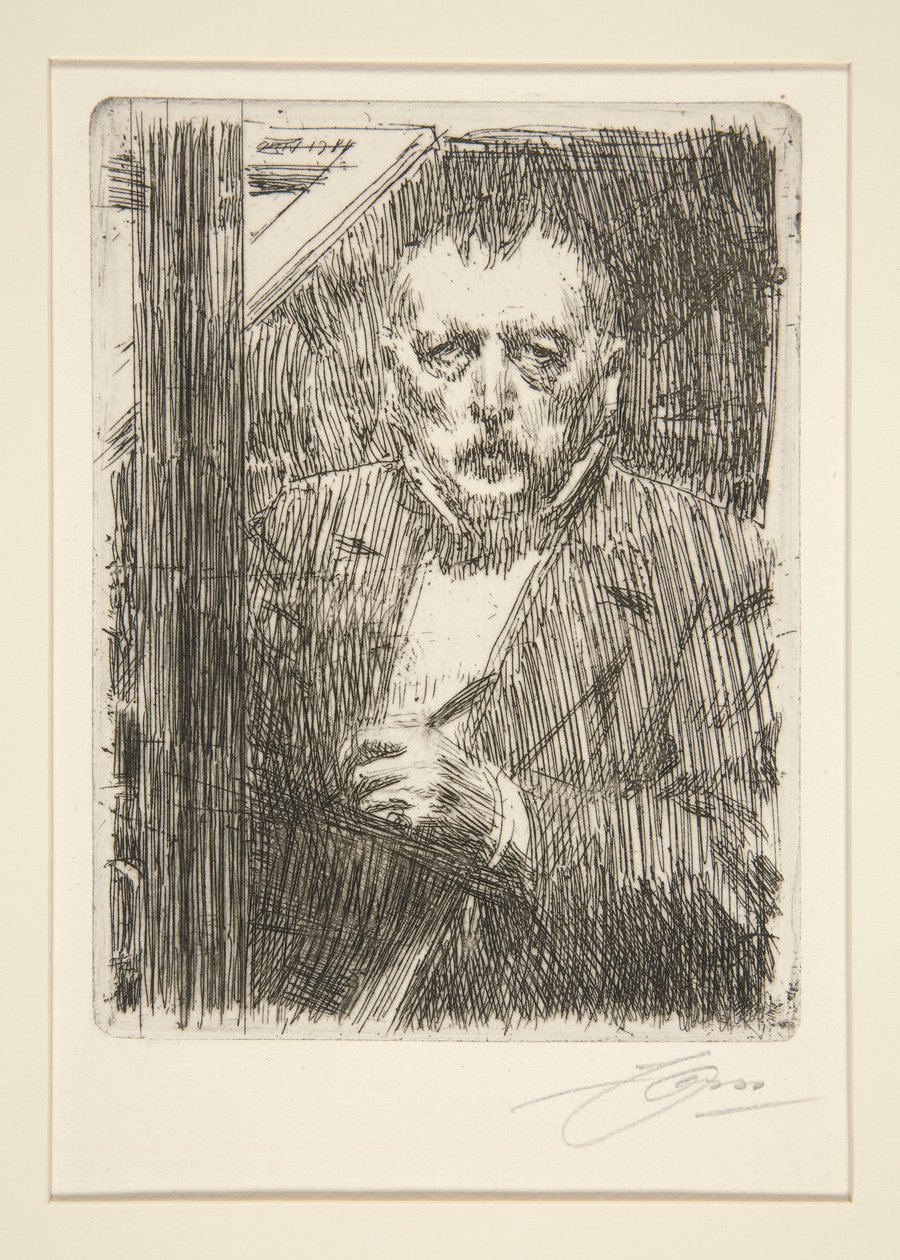 Självporträtt av Anders Leonard Zorn