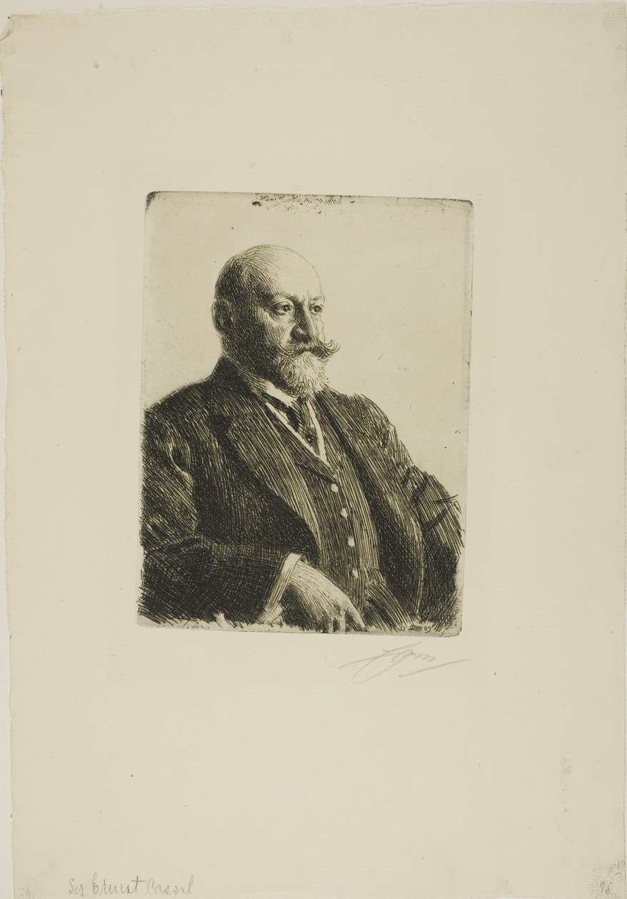 Sir Ernest Cassel av Anders Leonard Zorn