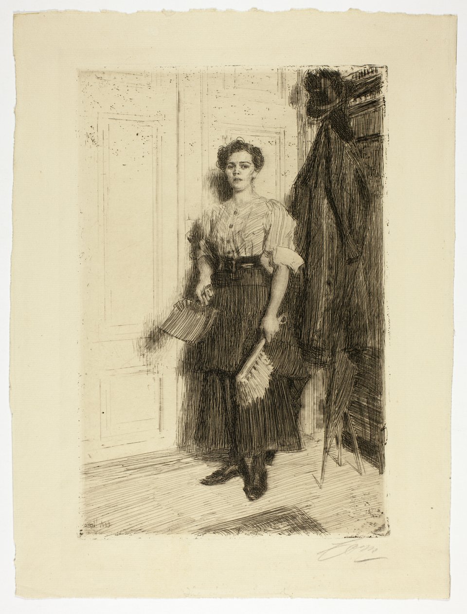 Den nya hembiträdet av Anders Leonard Zorn