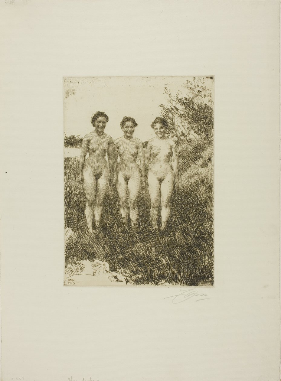 Tre systrar av Anders Leonard Zorn