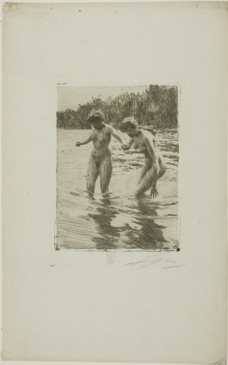 Två badande av Anders Leonard Zorn