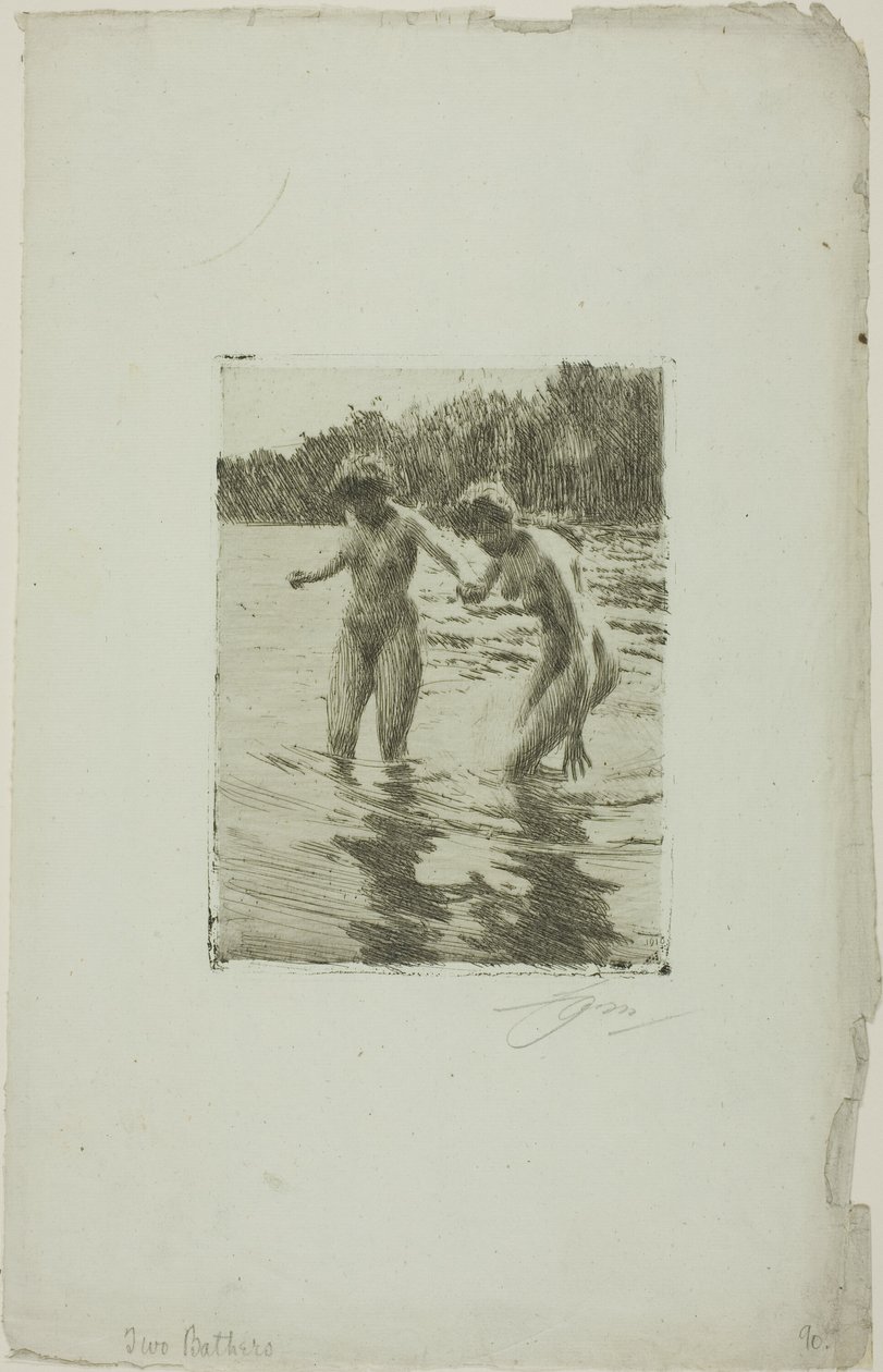 Två badande av Anders Leonard Zorn