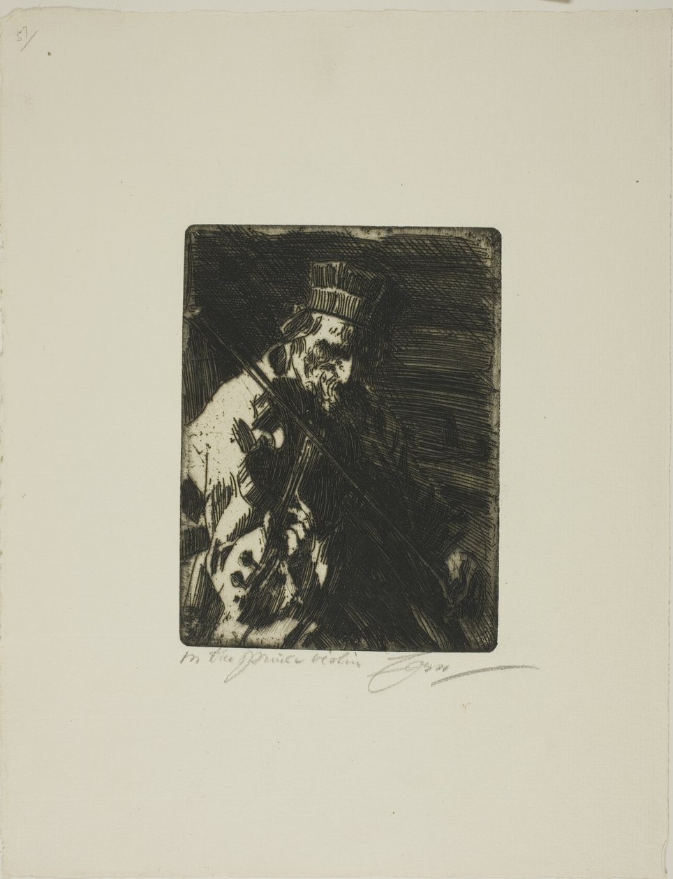 Byns violinist av Anders Leonard Zorn