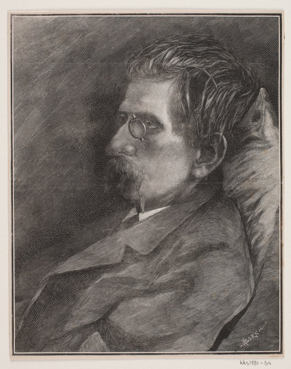 Porträtt av J.P. Jacobsen av André Bork