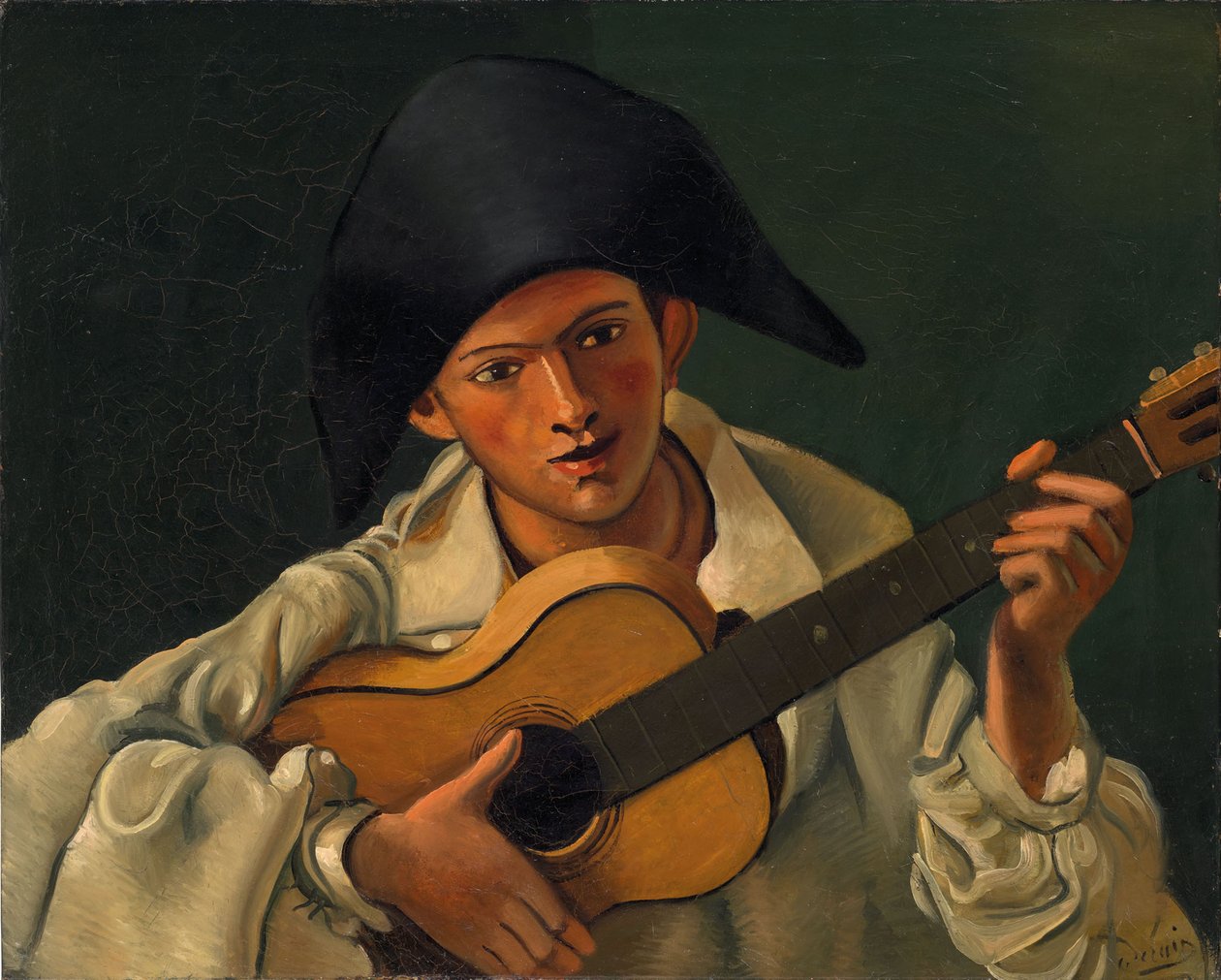 Harlekinbyst med gitarr av Andre Derain