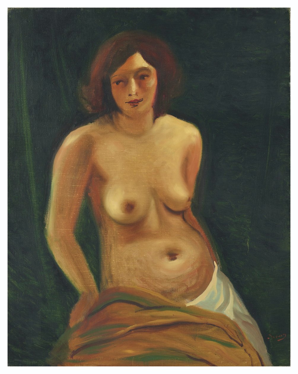 Byst av en sittande kvinna med bar överkropp av Andre Derain