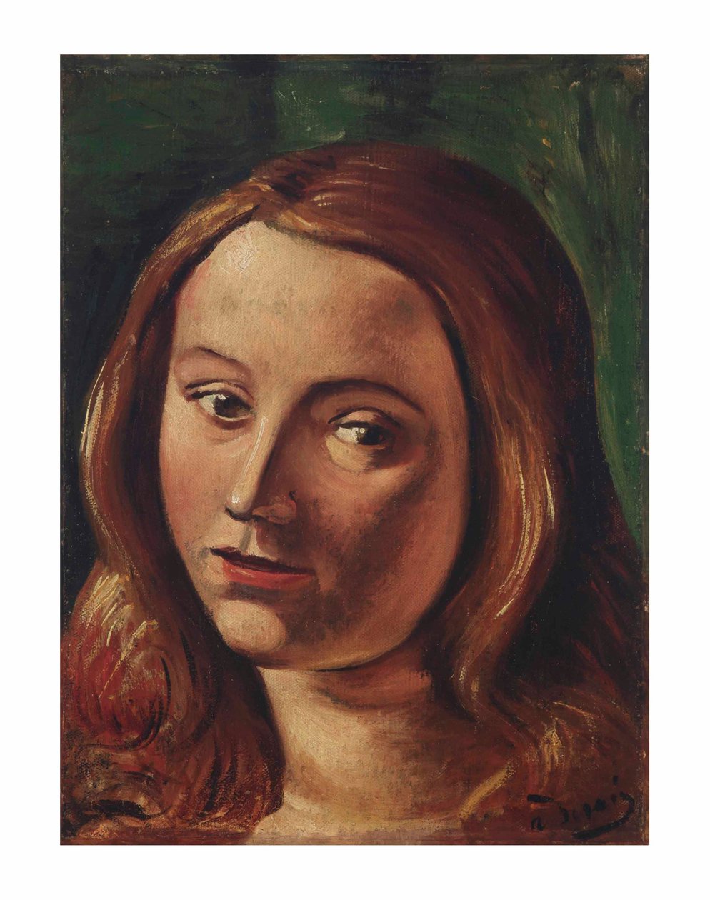 Huvudet på en ung kvinna av Andre Derain