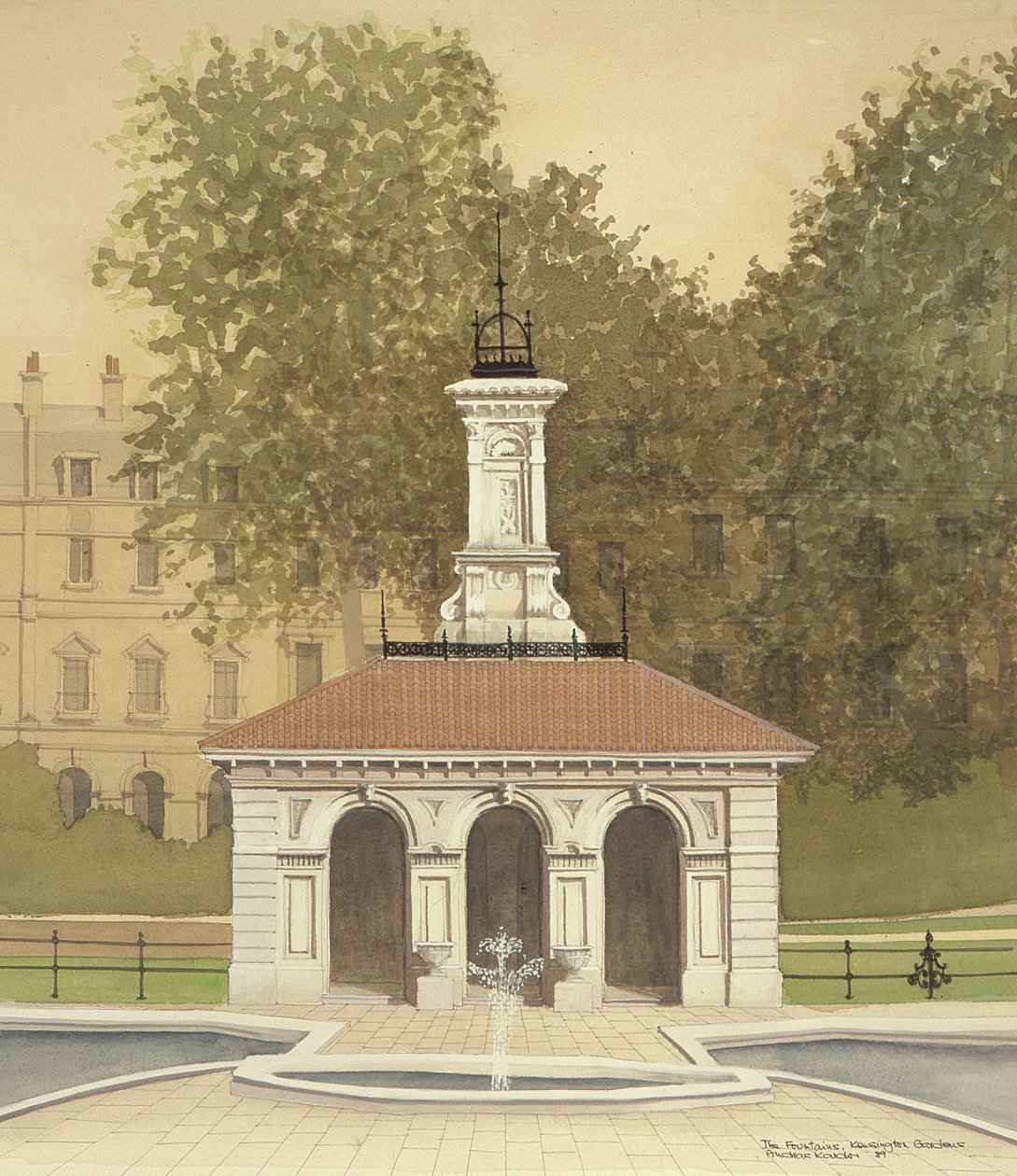 Fontänen, Kensington Gardens, London av Andras Kaldor