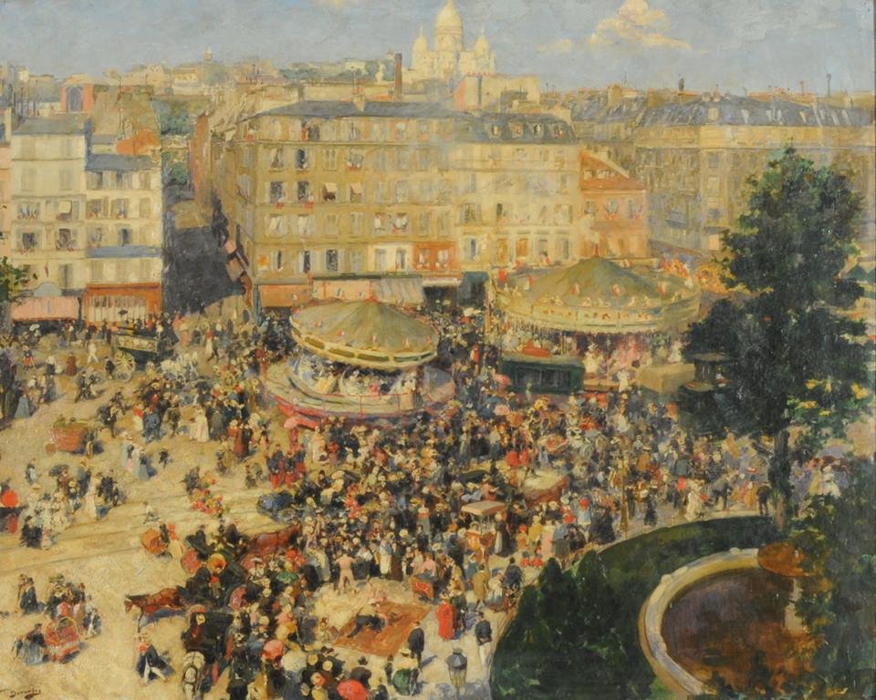 La Place Pigalle The 4th July at Place Pigalle  av Andre Devambez