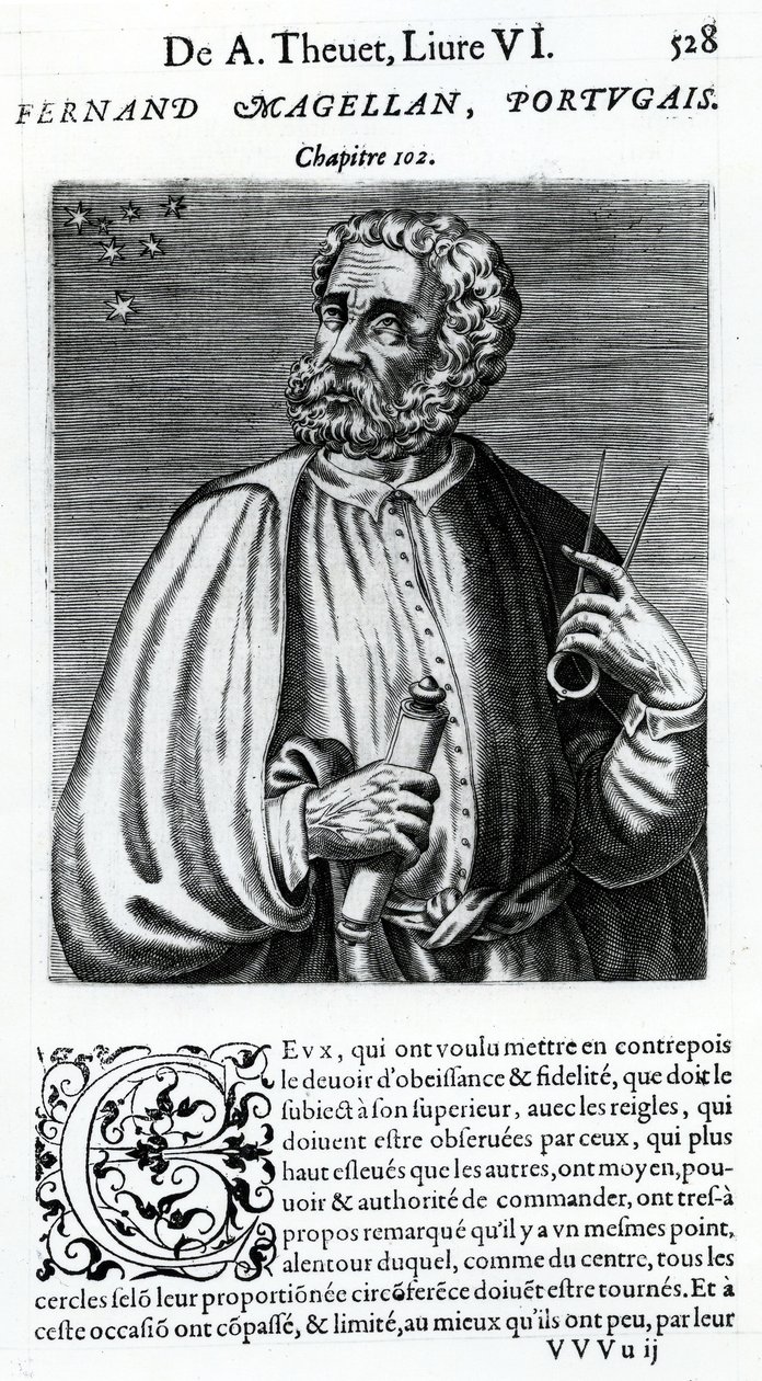 Ferdinand Magellan, 16:e århundradet av Andre Thevet