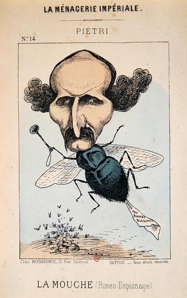 Pierre-Marie Pietri, ca 1870-1 (färg litho) av Andre (after) Gill