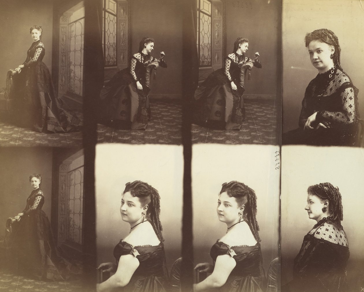 Amélie och Elise Gitteri, 1866. av Andre Adolphe Eugene Disderi