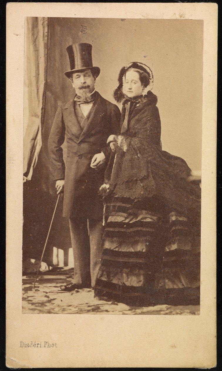 Napoleon III och Eugenie av Andre Adolphe Eugene Disderi