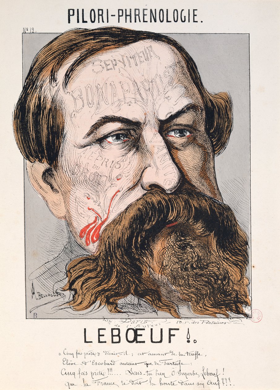 Pillory-phrenology: Leboeuf (gravyr) av Andre Belloguet