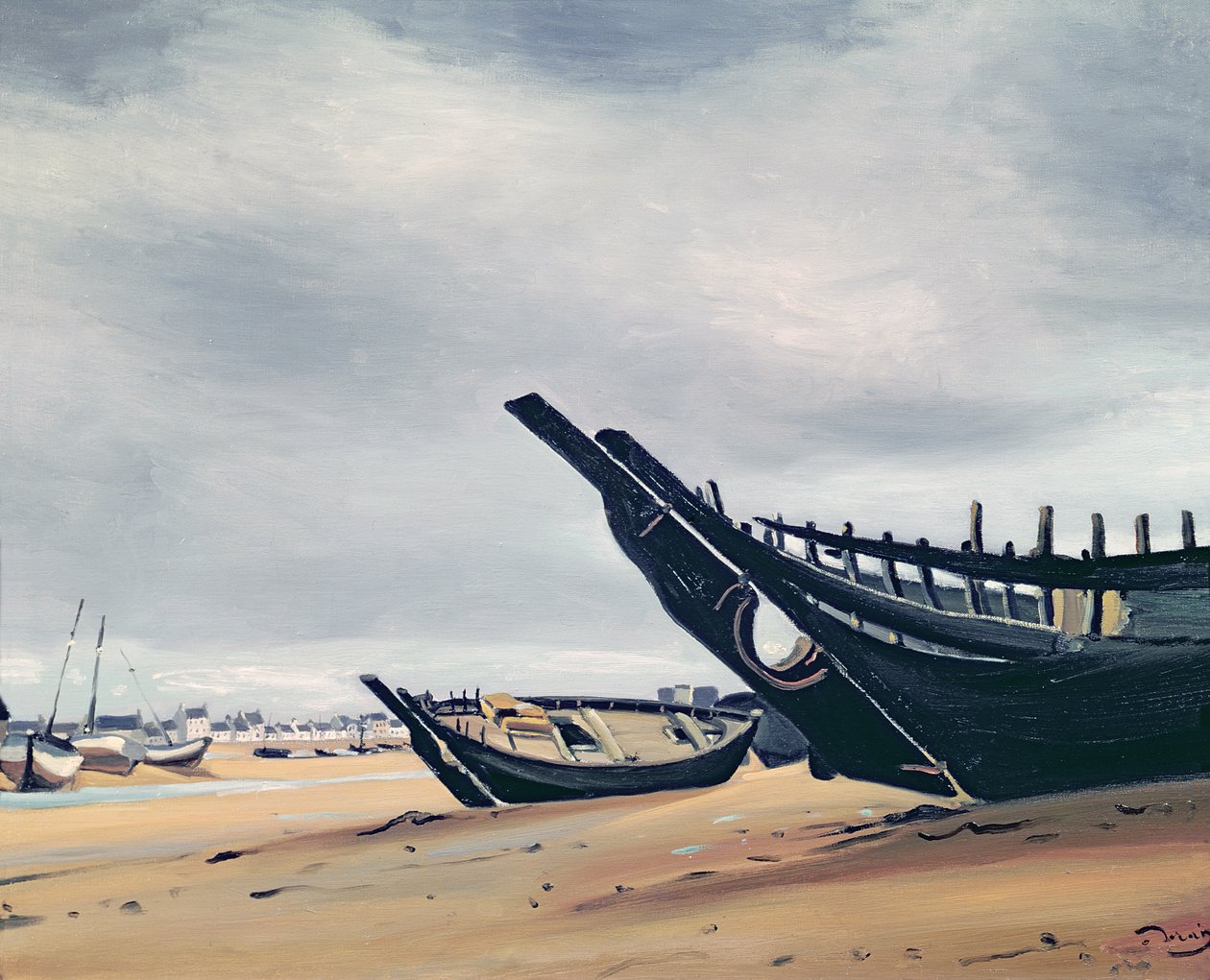 Båtar på stranden vid Camaret av Andre Derain