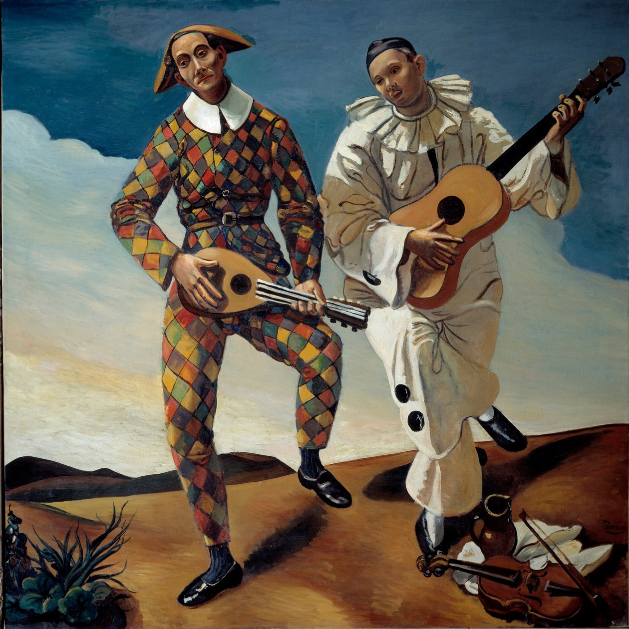 Harlekin och Pierrot av Andre Derain