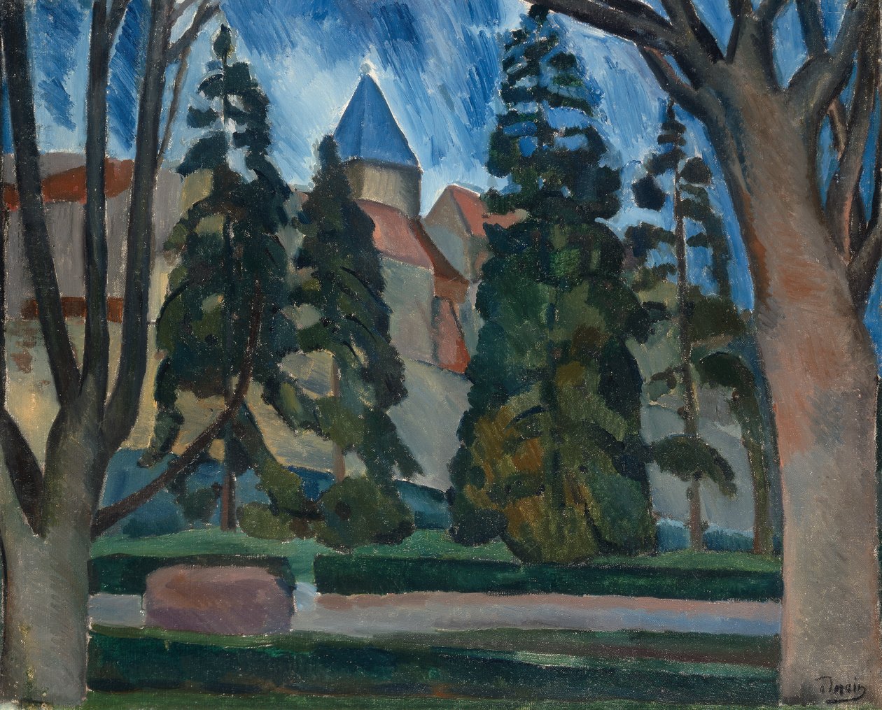 Landskap med stenbrott vid Seine av Andre Derain
