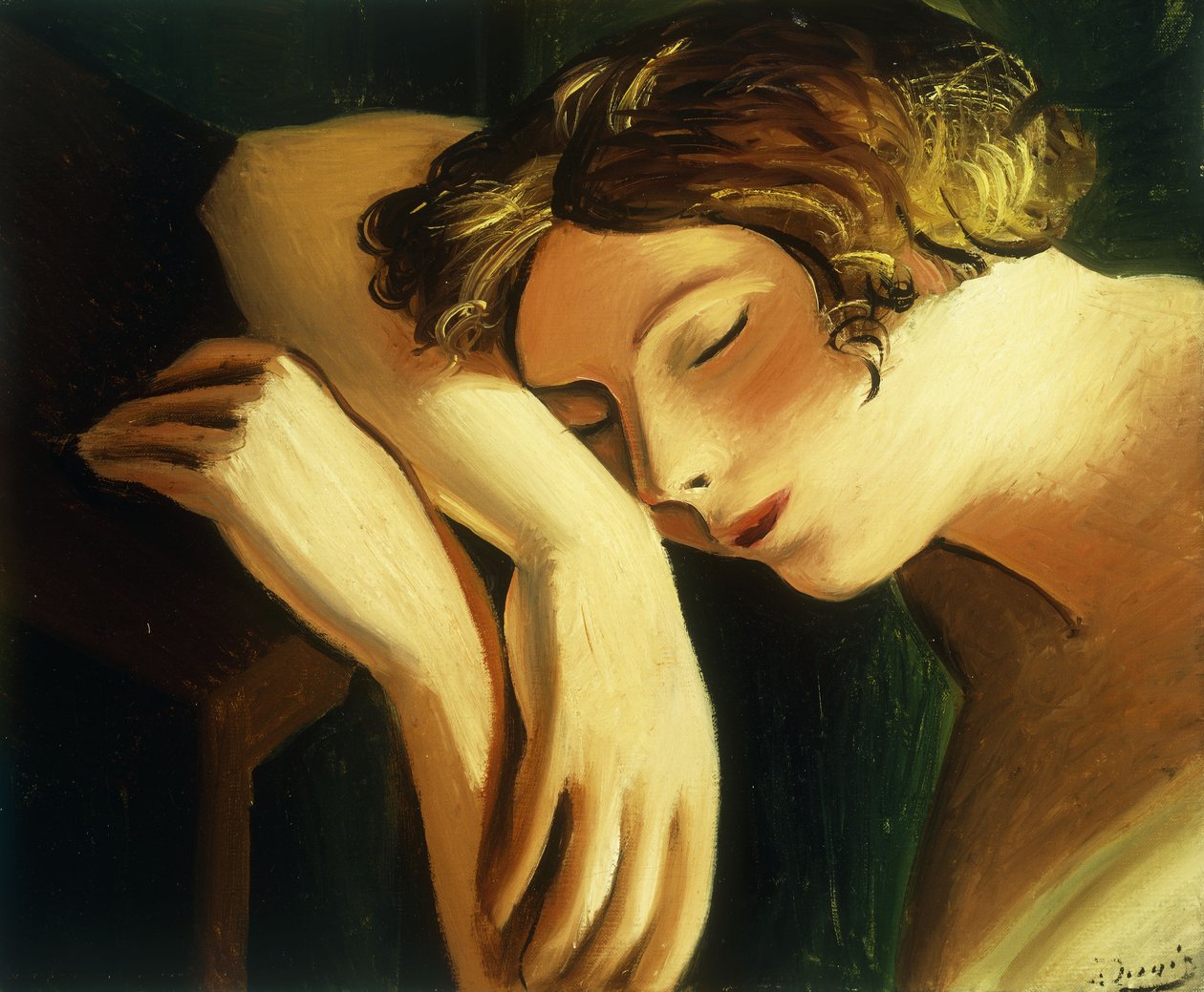 Kvinna som sover; Femme Dormee av Andre Derain