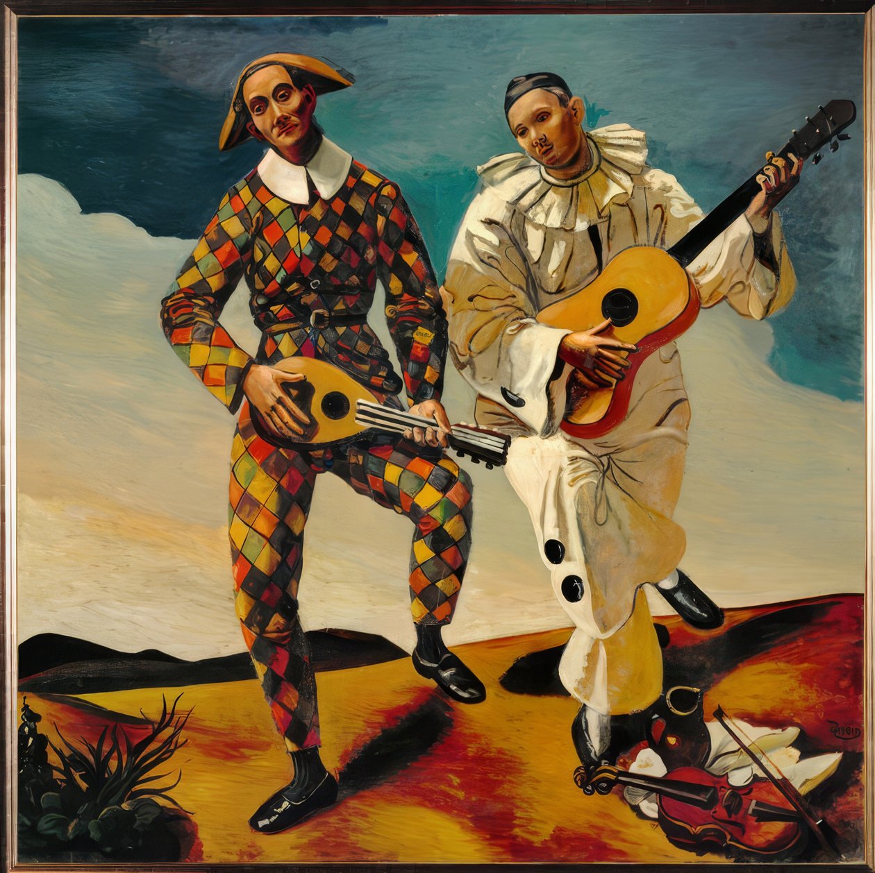 Två clowner av Andre Derain