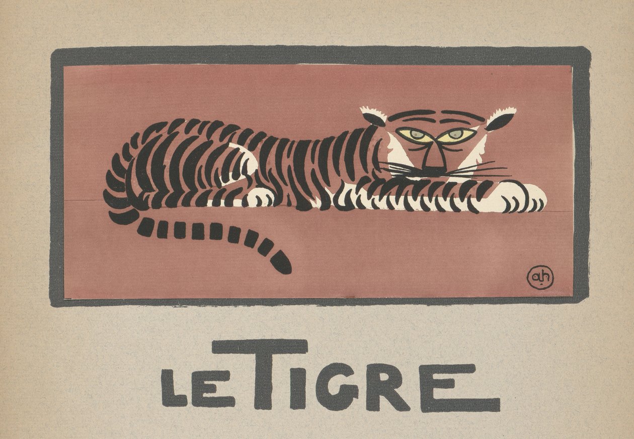 Le Tigre" Barnillustration av en tiger av Andre Helle