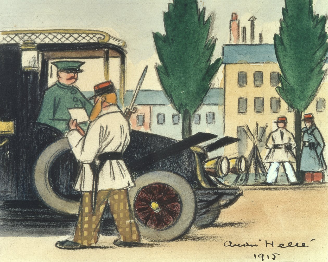 Taxibilar under slaget vid Marne av Andre Helle
